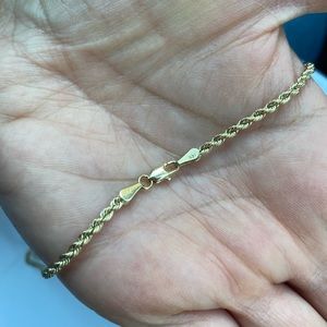 Italian 10k REAL Solid Yellow Gold 22'' 2.5mm Diamond Cut Rope Chain N Italian 10k REAL Solid Yellow Gold 22'' 2.5mm Diamond Cut Rope Chain N
